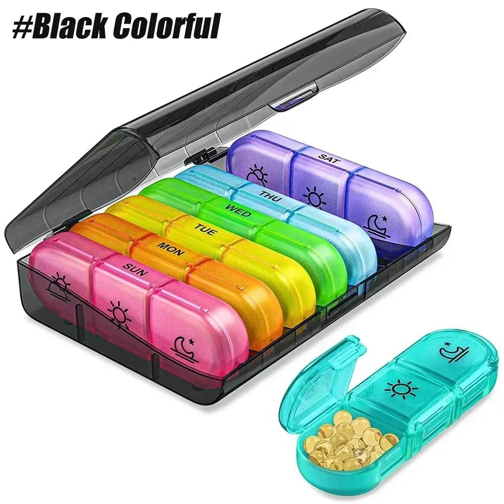Weekly Medicine Storage Organizer Pill Box Holder Container Pill Case Medicine Tablet Portable Dispenser Organizer