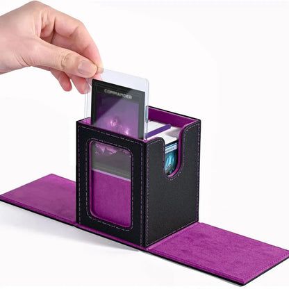New window 100+ card box card storage box high-grade PU leather container game card holder collection card