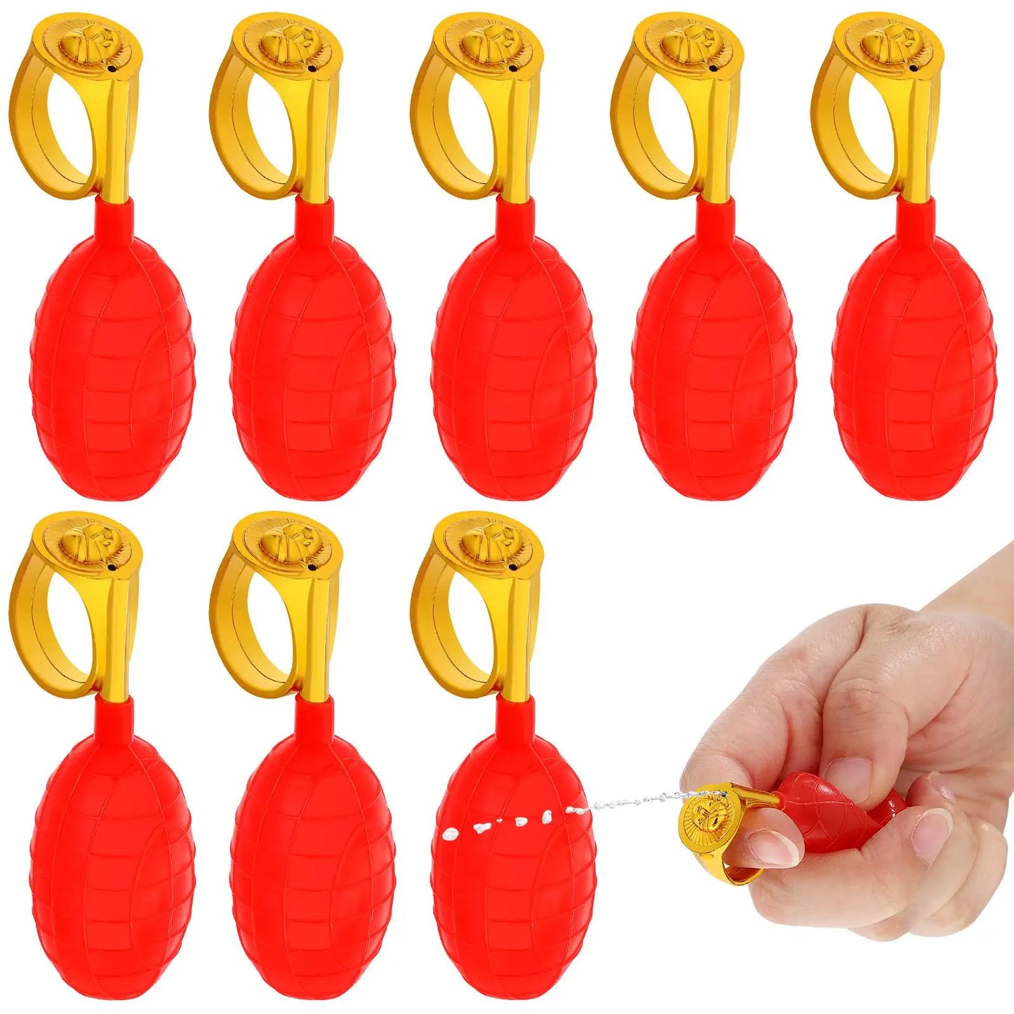 3pcs Water Rings Prank Toys Water Spray Toys Plastic Fun Party April Fools Games Design Tricks