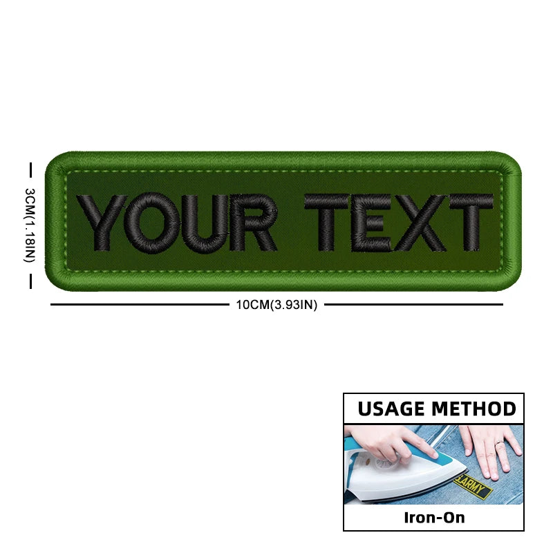 Custom Name Patch Color Matches Personalized Patches Embroidered Military Tactical Badge Stripes Emblems for Backpack Jacket