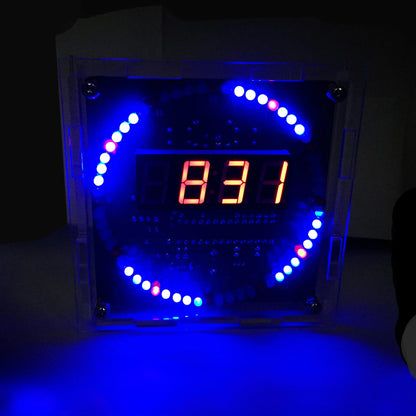 DIY Rotating Digital LED Display Module Alarm Electronic Digital Clock Kit 51 SCM Learning Board 5V DS1302