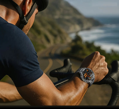 Smartwatch LIGE 2026 wojskowy, bateria 1400mAh, dla mężczyzn, latarka zewnętrzna, wodoodporność IP68, pulsometr, połączenia Bluetooth, bransoletka sportowa