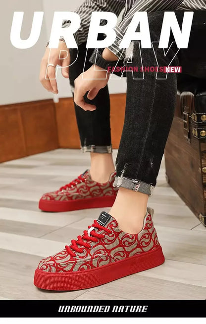 Summer breathable canvas men's shoes versatile mesh thick sole casual board shoes flat bottom comfortable outdoor walking shoes