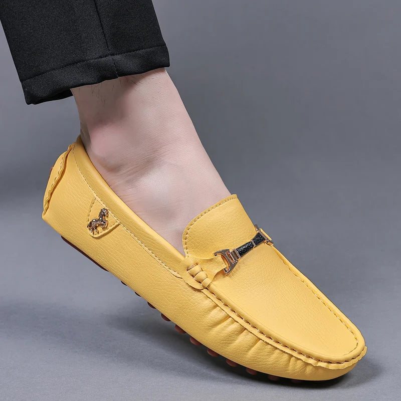 MAEDEF Men Loafers Shoes Formal Dress Shoes Business Casual Shoes for Men Wedding Party Office Shoes Soft PU Leather Loafers Men