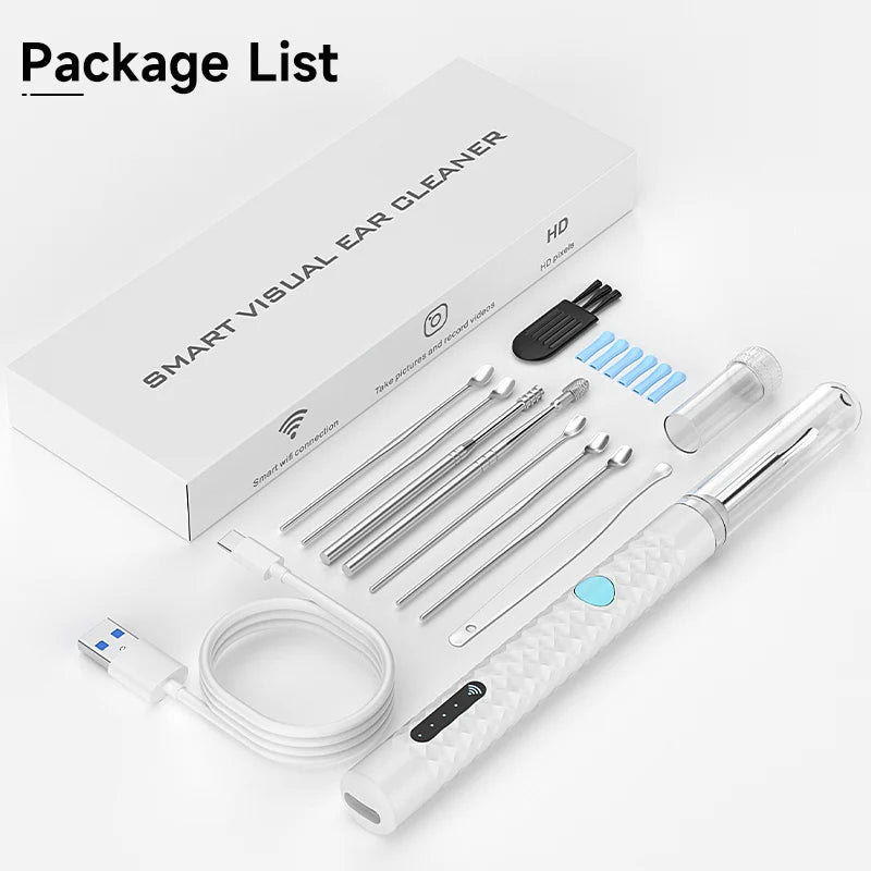 Smart Visual Ear Sticks HD1080P 4.2MM Camera WIFI Ear Pick Ear Cleaner Ear Spoon Wireless Endoscope Health Care Waterproof 6LEDs