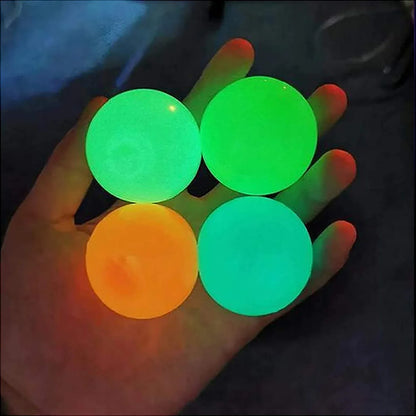 5/10Pcs Glow in The Dark Sticky Balls - Squishy Stress Relief Toys, Fun Fidget Toys Sensory Decompression Toys for Kids & Adults