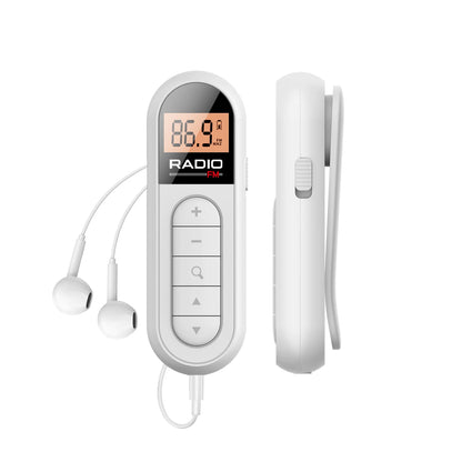 FM Portable Radio, Rechargeable Pocket Radio with Best Reception Digital Tuning, LCD Screen,Belt Clip, Stereo Sound Earphone Jac