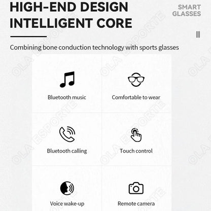 Smart Bluetooth Glasses Touch Control Hands-Free Calls Music Remote Camera Voice Assistant for Travel Sports Sunglasses 2026 New