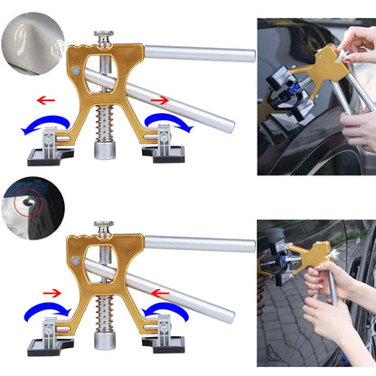 Car Dent Puller Kit Paintless Dent Golden Lifter Suction Cup Bridge Puller Dent Remove Tool Hail Damage Refrigerator Door Repair