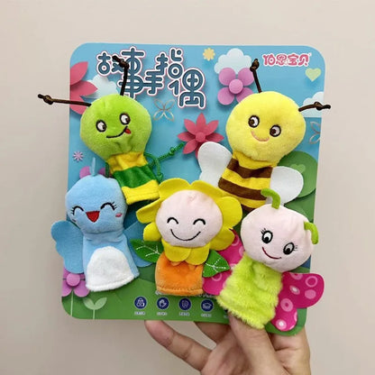 Children Animal Education Dolls Baby Finger Plush Doll kids Hand finger puppets Toy Teaching Aids Boys Girls tell story material