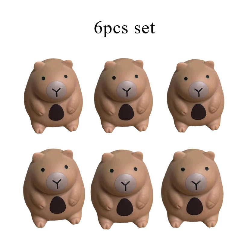 Little Chubby Capybara Squeeze Toys Cute Capibara Slow Rebound Release Squeeze Toy Kapibara Stress-relieving Mini Fidget Toys