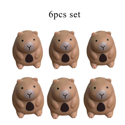Little Chubby Capybara Squeeze Toys Cute Capibara Slow Rebound Release Squeeze Toy Kapibara Stress-relieving Mini Fidget Toys