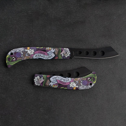 Pocket Portable Mini Folding Knife Stainless Steel Self-defense EDC Multi-purpose Camping Camp tools Halloween style