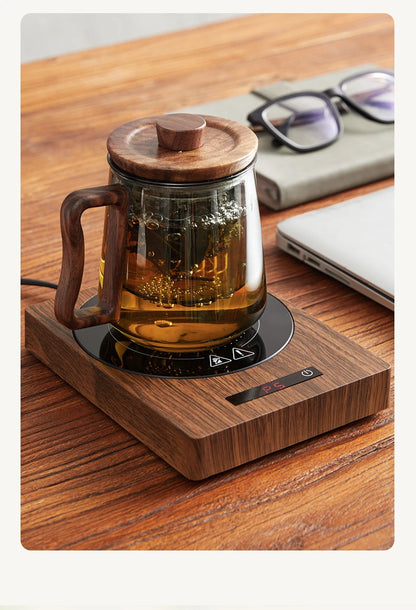 100°C Cup Heater Mug Warmer Hot Tea Makers Automatic Warmer Coaster 5 Gear Temperature Cup Heaters Coffee Milk Tea Heating Pad