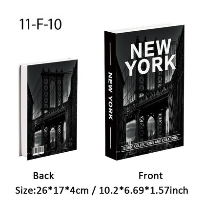 Open Luxury Fake Book Storage Box Home Decor Fashion Paris Decorative Books Interior Decoration Coffee Table Bedroom Ornaments