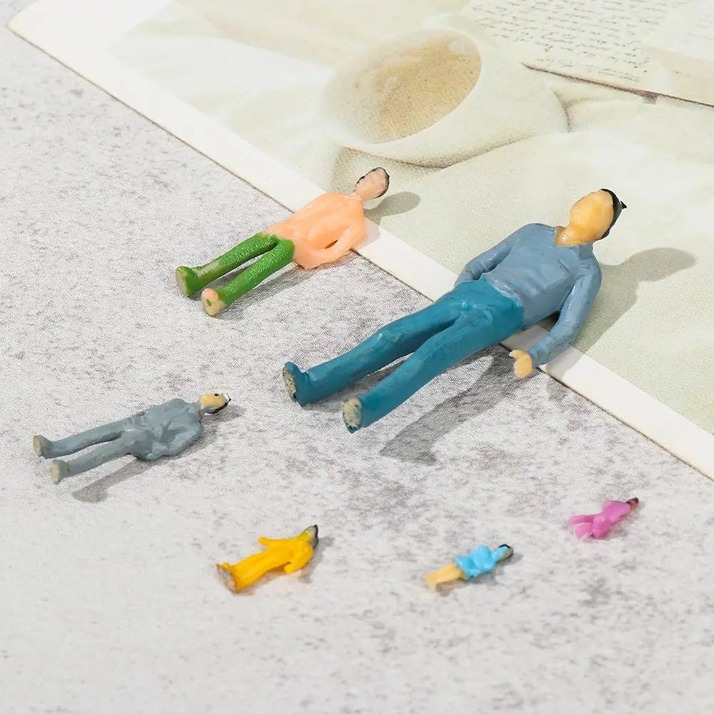 100Pcs/Bag 1:100/1:150/1:75/1:50 Scale Plastic People Figures Model Building Passengers DIY Character Mixed Color Pose Kids Toys