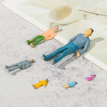 100Pcs/Bag 1:100/1:150/1:75/1:50 Scale Plastic People Figures Model Building Passengers DIY Character Mixed Color Pose Kids Toys