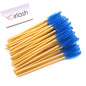 50 Pcs Shiny Crystal Eyelash Applicator Disposable Diamond Handle Nylon Two Colors Mascara Wands Spoolies Pink Brushes