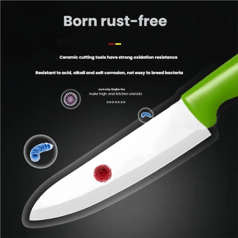 Ceramic Knife 4 5 6 Inch Knives Kitchen Set White Blade Chef Utility Paring Vegetable Slicing Ceramic Knives Kitchen Accessories