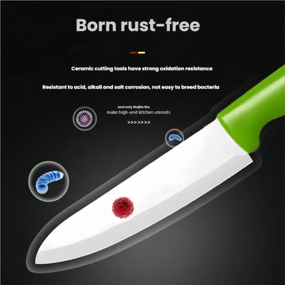 Ceramic Knife 4 5 6 Inch Knives Kitchen Set White Blade Chef Utility Paring Vegetable Slicing Ceramic Knives Kitchen Accessories
