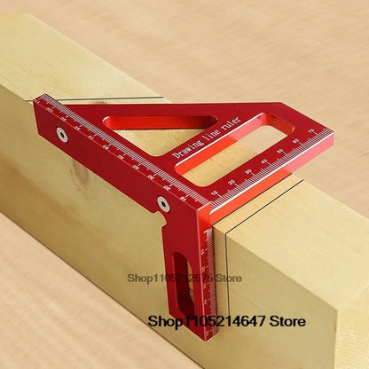 Woodworking Square Protractor Aluminum Alloy Miter Triangle  Layout Measuring Tool for Engineer Carpenter Ruler High Precision