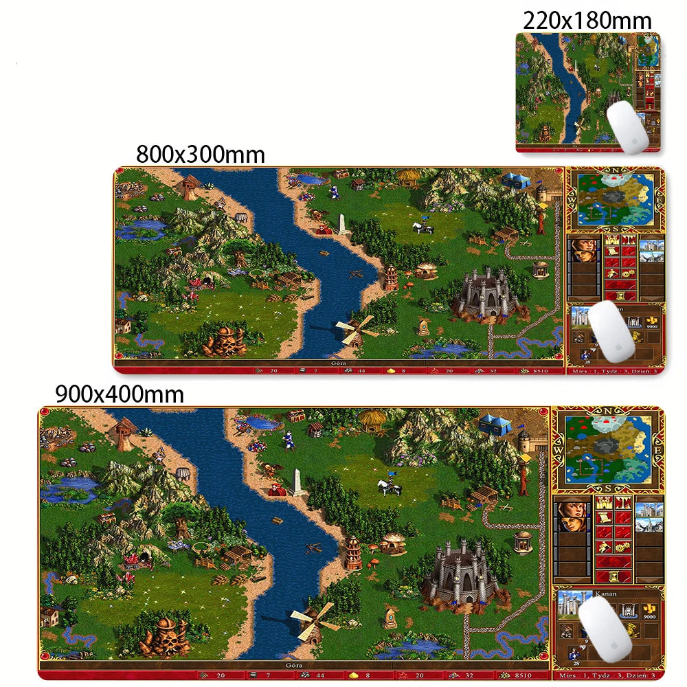 Gaming Laptops Keyboard Mat Desk Protector Gamer Mats Anime Heroes of Might and Magic 3 Map Deskmat Laptop Accessories Mouse Pad