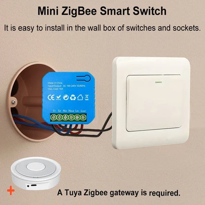 Smart Life ZigBee Switch Module Supports 2 Way Light Control Timing 16A KWh Energy Monitor Works with Tuya Google Home Alexa