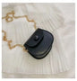 Mini Fashion Saddle Bag Chain Crossbody Bag Coffee Black Yellow Children's Small Cross Body Bags Earphone Lipstick Storage Bags