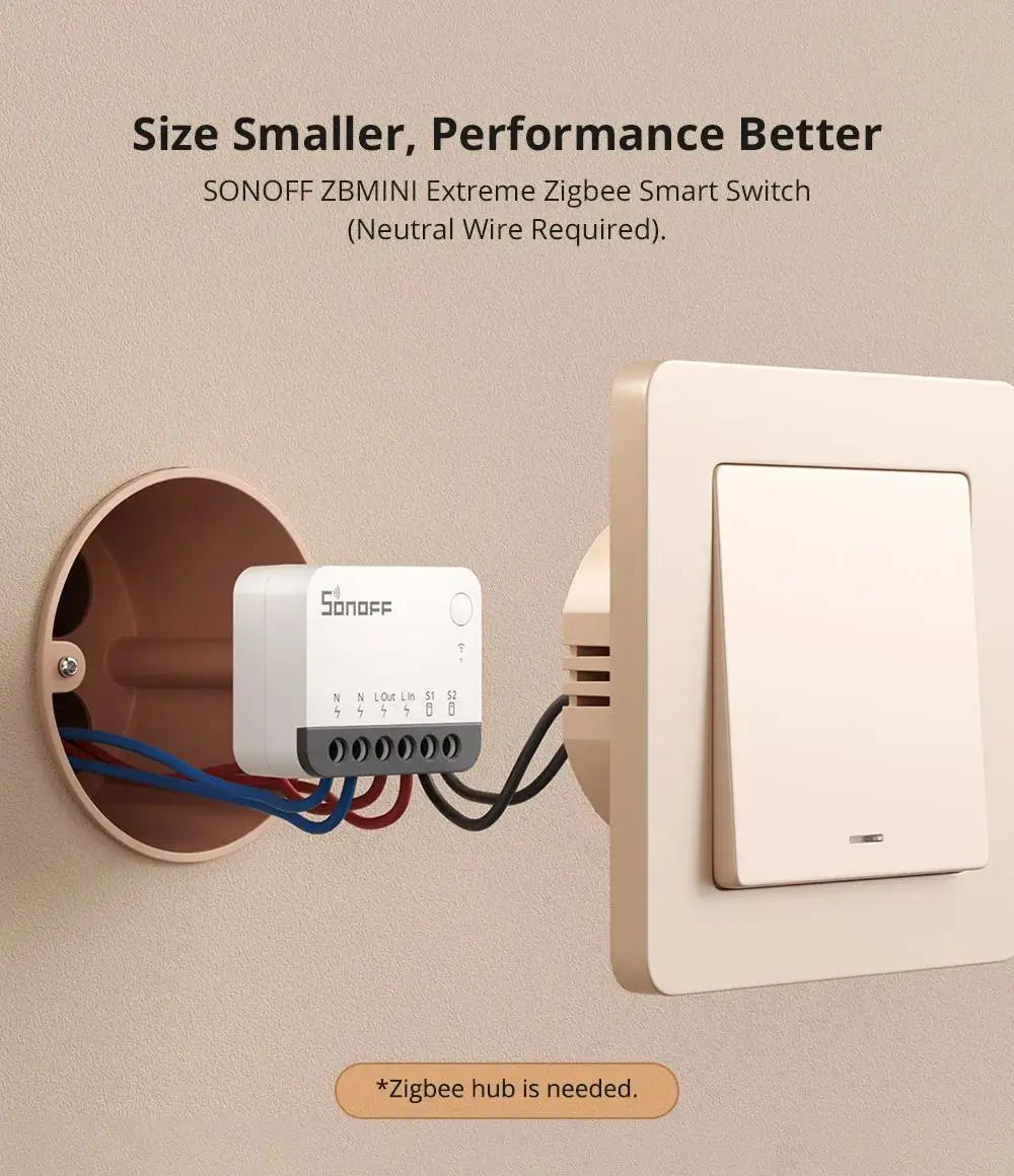 SONOFF ZBMINIR2 Extreme Zigbee Smart Switch 1-10PCS Detach Relay Remote Group Control via eWeLink Support Zigbee 3.0 Gateway