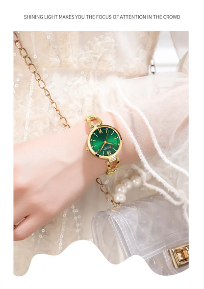 CURREN 9092 Quartz Watches Women Elegant Bracelet Stainless Steel Strap Rhinestone Fashion Ladies Simple Watch Gifts reloj mujer