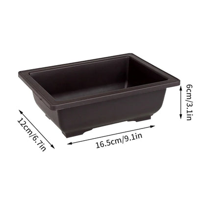 Rectangular Square Flowerpots Imitation Purple Clay Succulent Plants Pots Oval Pots Outdoor Garden Landscape Bonsai Pot Trays