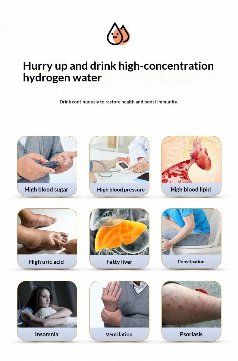 Hydrogen Water Bottle 1.5L Portable Hydrogen Rich Water Generator Large Capacity Sports Cup for Gym Outdoor Fitness