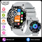 LIGE Full Touch Smartwatch Outdoor Military Smart Watch 1.38" HD Screen Bluetooth Call IP68 Waterproof Sport Fitness Watches Men