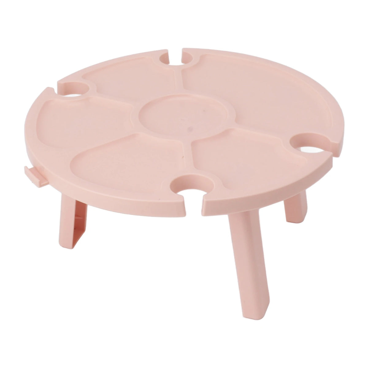 Portable Picnic Table Wine Glass Holder Outdoor Folding Table Convenient Plastic Folding Table for Outdoor Party