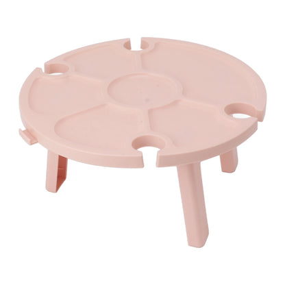 Portable Picnic Table Wine Glass Holder Outdoor Folding Table Convenient Plastic Folding Table for Outdoor Party