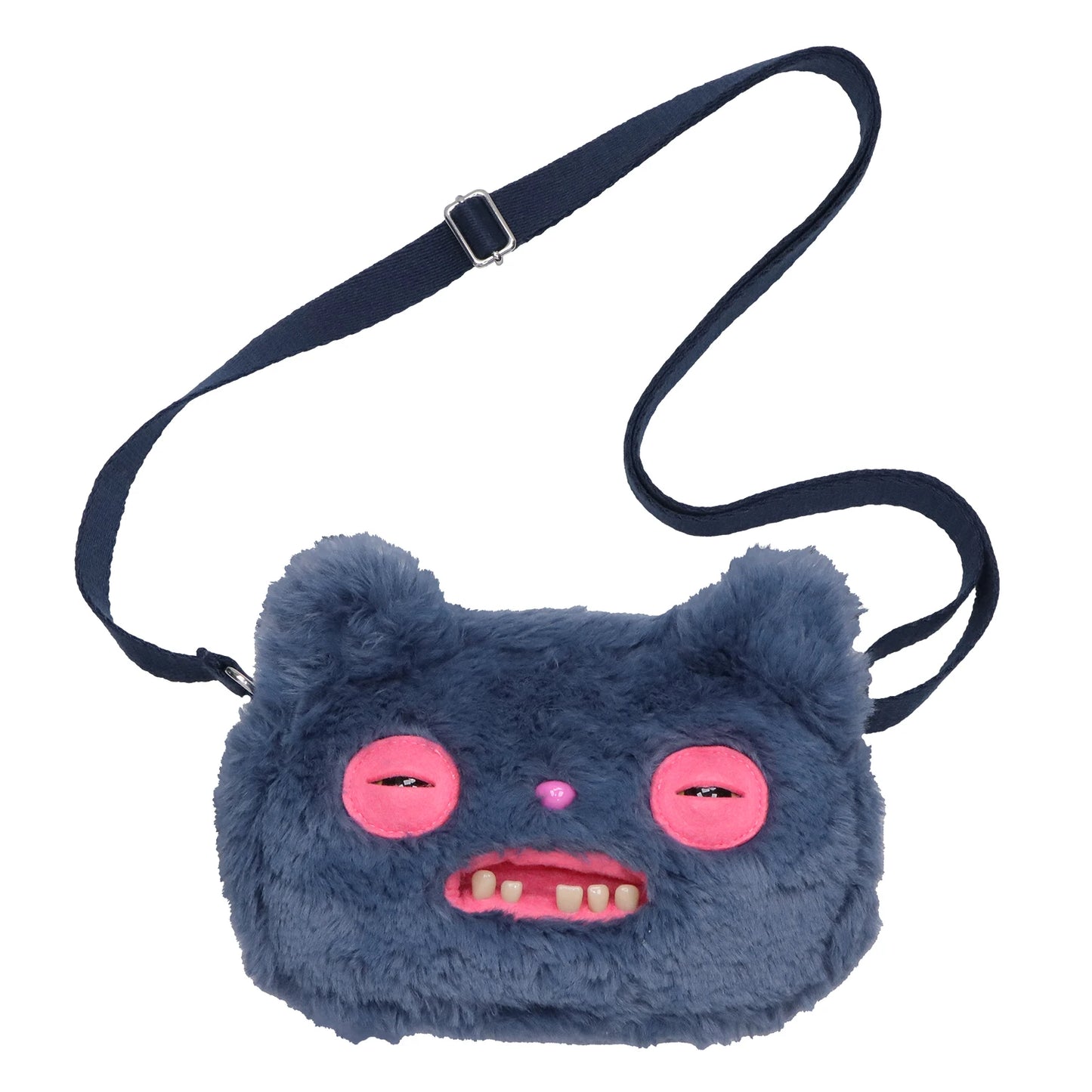 Fuggler Original ALLEY CATS Plush Bag Big Head Ugly Tooth Monster Crossbody Furry Funk Purse Backpack Wallet Storage BagGift