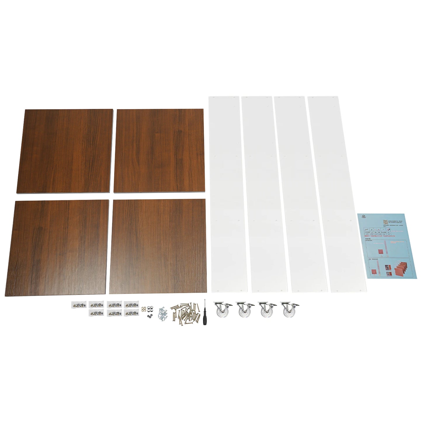 3-layer Rotating Acrylic Bookshelf with Wheels,Standing Small Corner Bookcase for Home Study Office