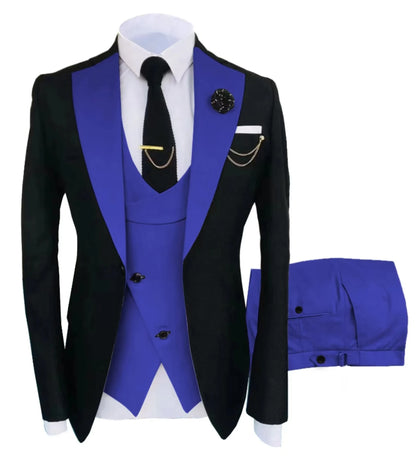 high-quality wedding art ，dress suit for men，3 pieces Blazer Vest And Pants set，performance, Emcee，Groomsmen