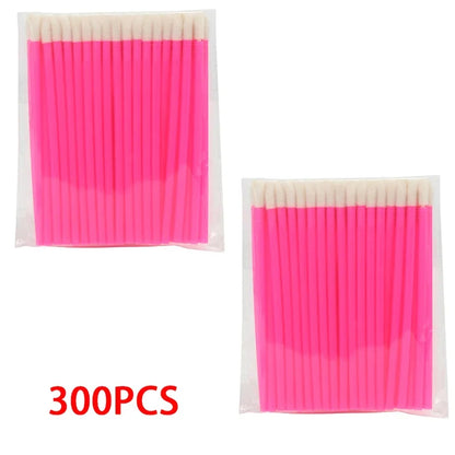 300/500PCS Crystal Lip Brushes Set Wholesale Lipstick Gloss Wands Applicators For Eyelash Extension Makeup Brush Beauty Tool