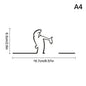 La Linea Minimalist Line Art Car Sticker Bumper & Window Door Wall Decal With Cartoon Character Design Home Car Decoration