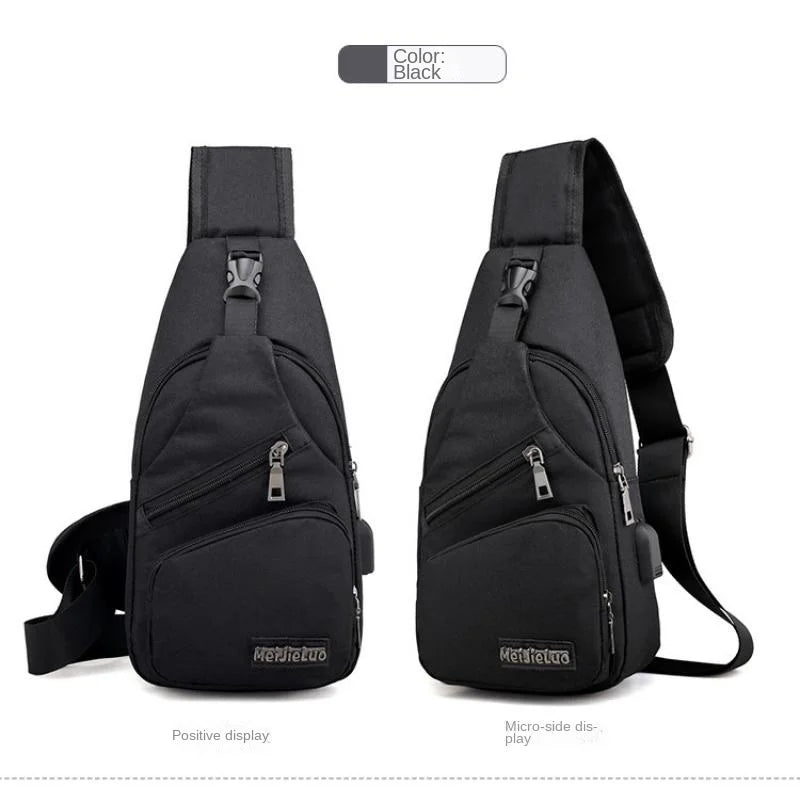 Chest Bag Men's One Shoulder Crossbody Bag Large Capacity Outdoor Sports Leisure Fashion Small Shoulder Bag Backpack Men's