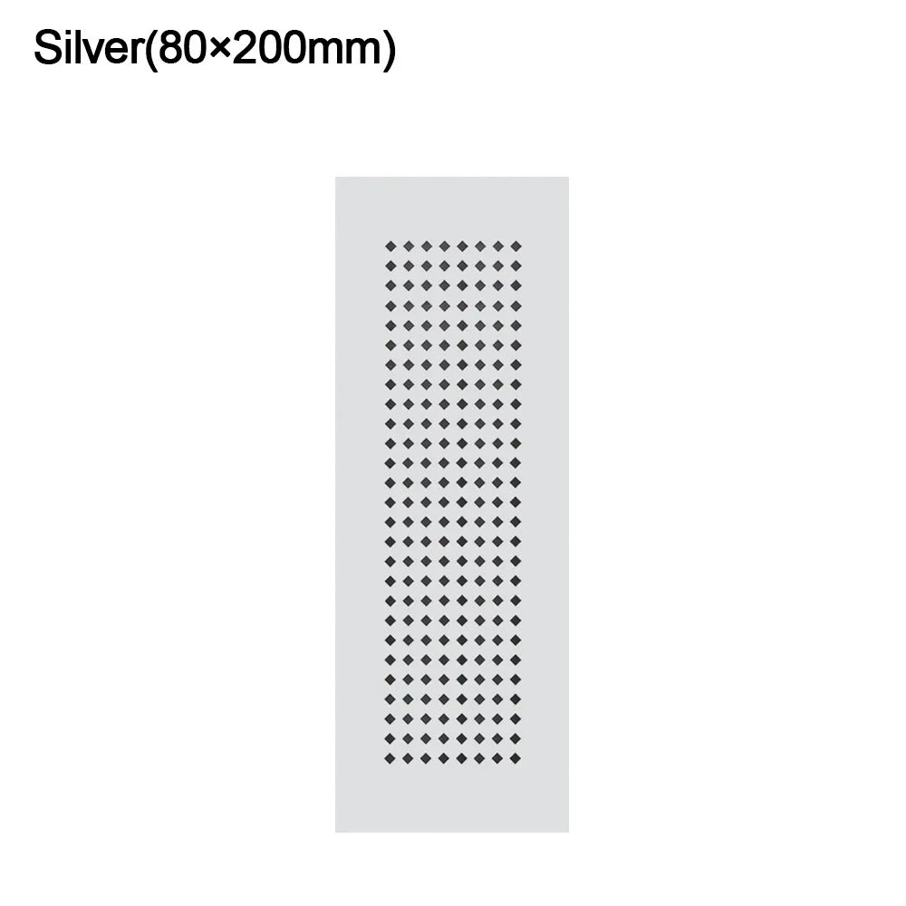 2Pcs/set Aluminum Alloy Vents Cover Rectangle 50/80mm Wide Air Vent Decor Breathable Mesh Louver Ventilation Grille
