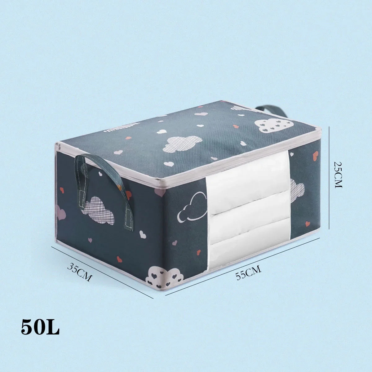 1pcs Quilt Storage Bag Dust-proof Wardrobe Quilt Clothes Organizer Household Blanket Zipper Sorting Bags Moving Bag Storage Bags
