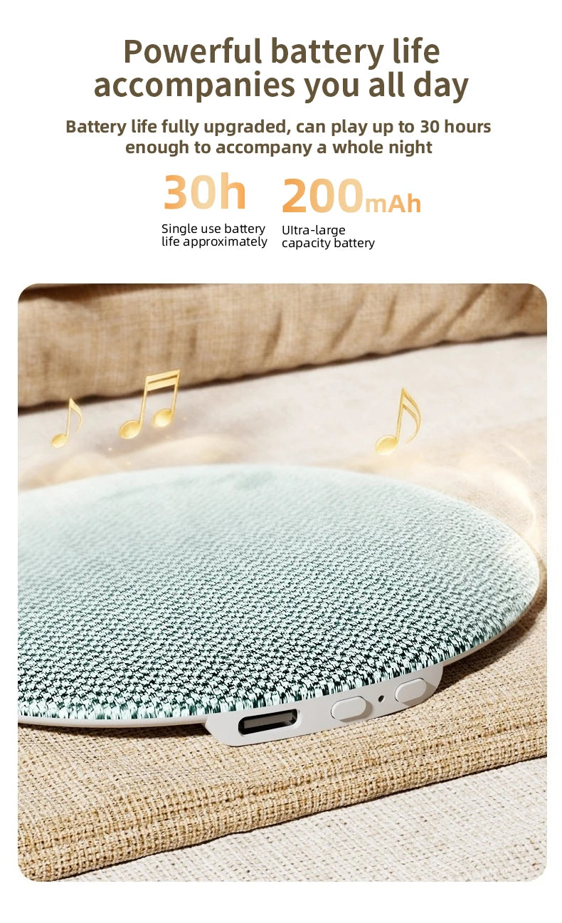 Bluetooth 6.0 Pillow Speaker for Sleeping, Wireless MP3 Music Player for Sleeping Ultra-Thin Under Pillow Sound Machine
