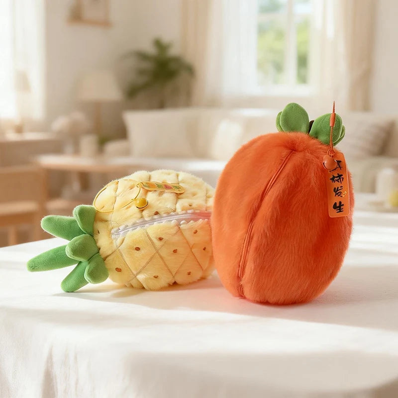 New Cute Fruit Bunny Plush Toy Creative Durian Pineapple Carrot Strawberry Turn Into Rabbit Soft Doll Birthday Christmas Gift