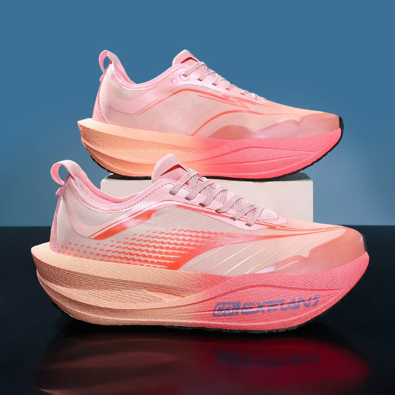 Men Running Shoes Carbon Board Marathon Speciality Sports Breathable Lightweight Women's Comfortable Athletic Sneakers
