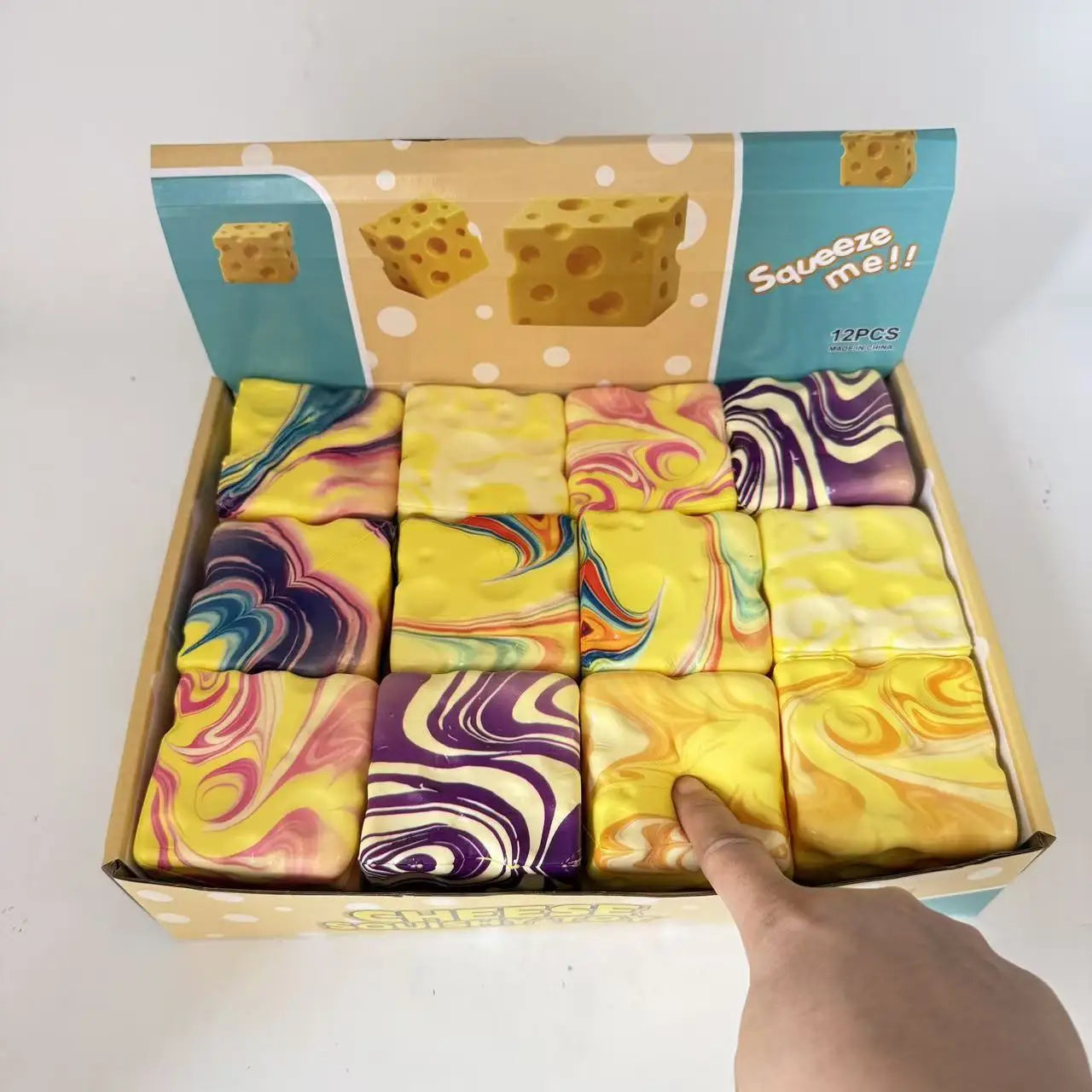 Simulated Cheese Squishy Toy, Jumbo Creative Slow Rising Cheese Block, Stress Relief Vent Toy Wholesale Toy