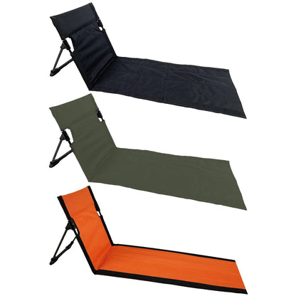 Foldable Stadium Seat Without Legs Lightweight Camping Chair with Backrest Compact Beach Lounger for Stadium Balcony