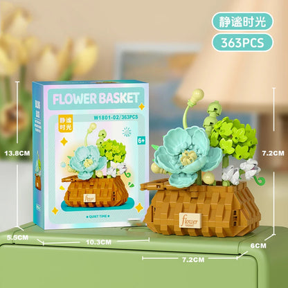 Bouquet Flower Mini Diy Building Block Toys for Children Bricks Blocks for Adults Constructor Micro Bricks Construction Set Gift
