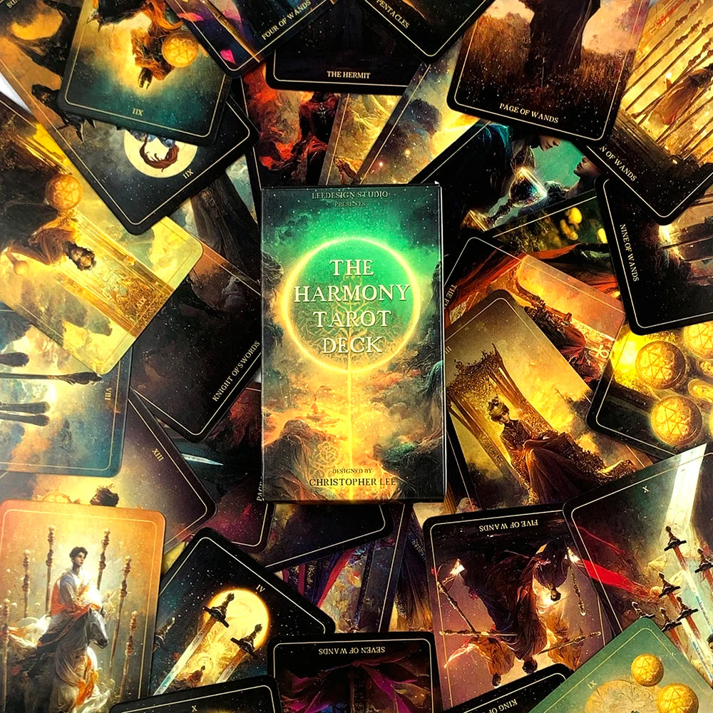 The Harmony Tarot Deck A 78PCS Cards Deck Fate Divination Table Games, Family Party Entertainment Game Tools